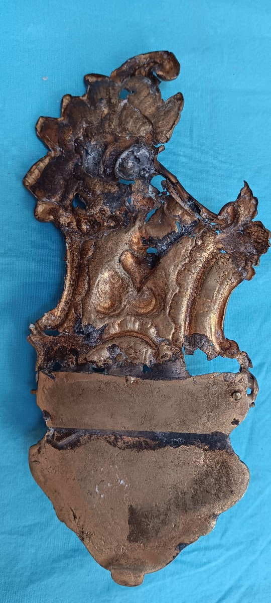 Gilded Brass Holy Water Font - 18th Century-photo-2