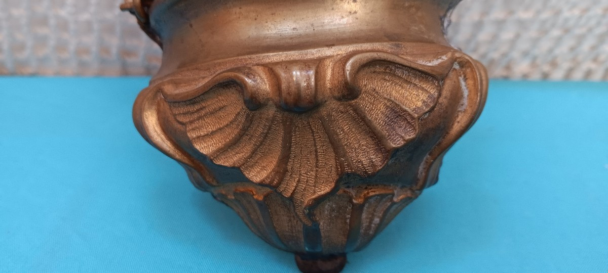 Gilded Brass Holy Water Font - 18th Century-photo-1