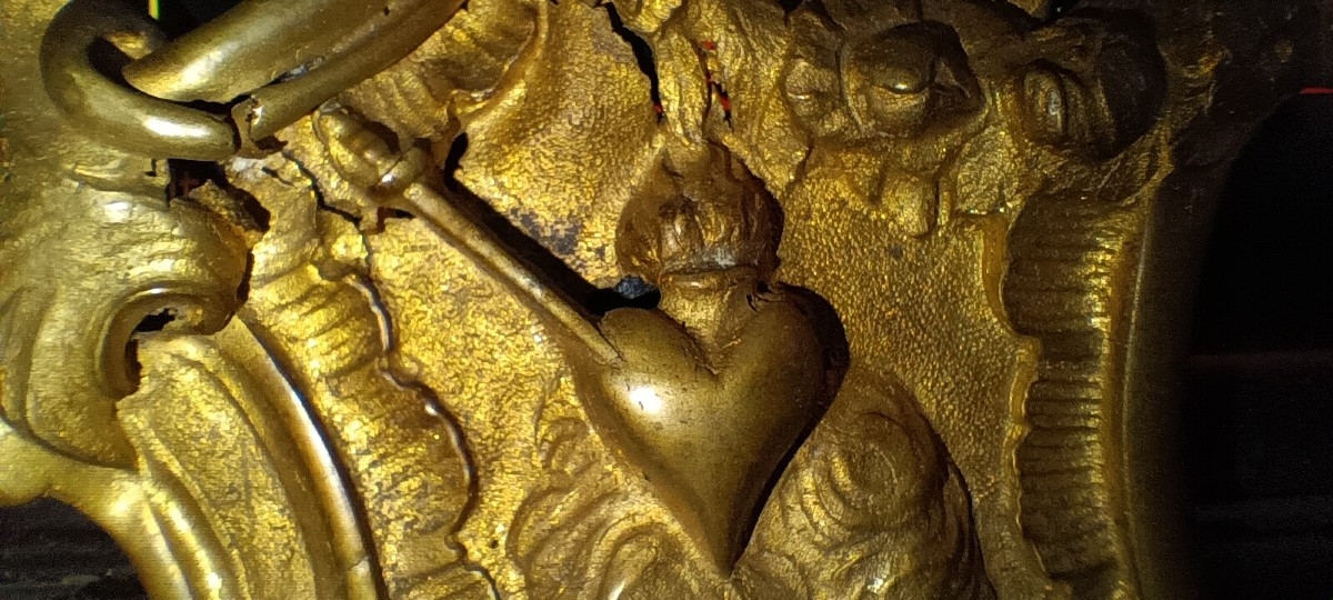 Gilded Brass Holy Water Font - 18th Century-photo-5