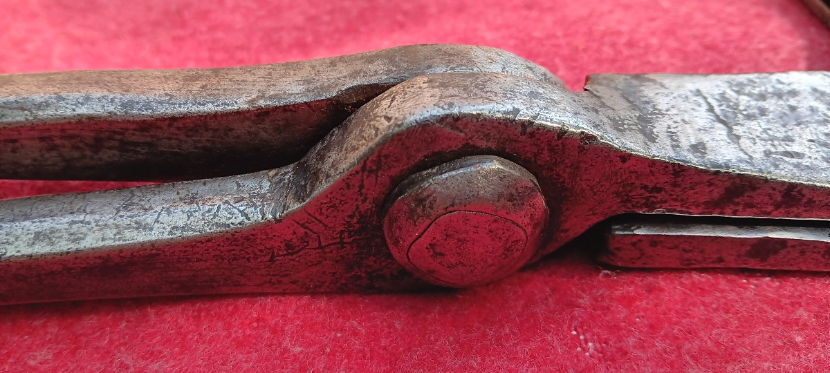Moule à oublies de mariage fer forgé XIX siècle - daté 1850-photo-1