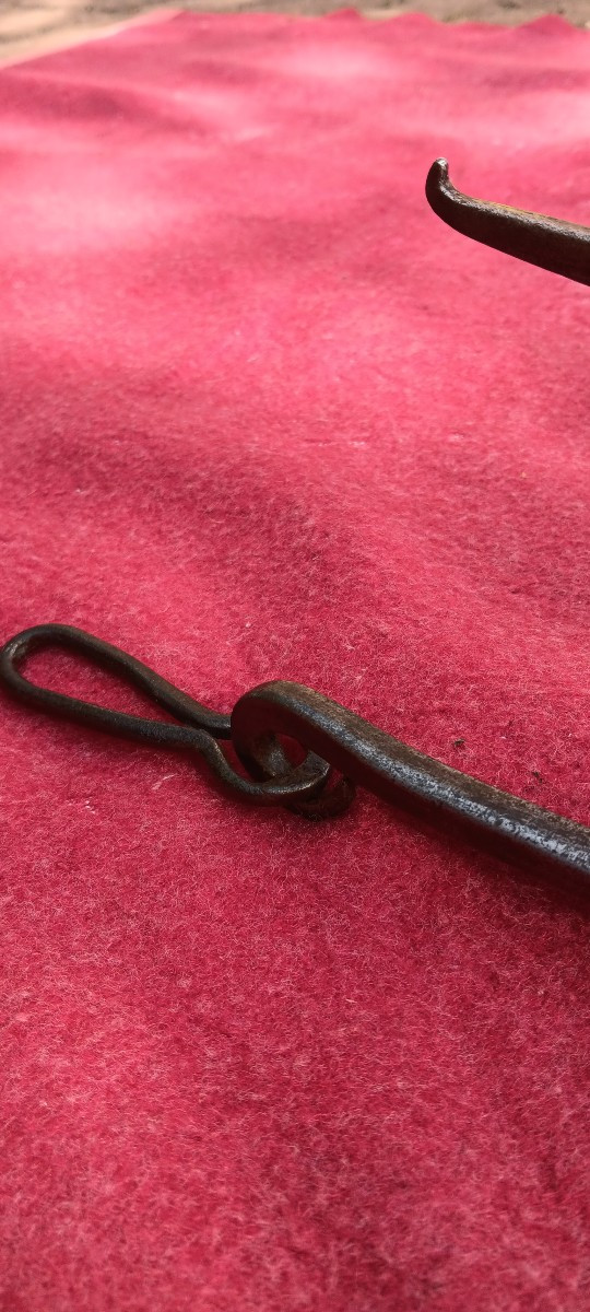Moule à oublies de mariage fer forgé XIX siècle - daté 1850-photo-2