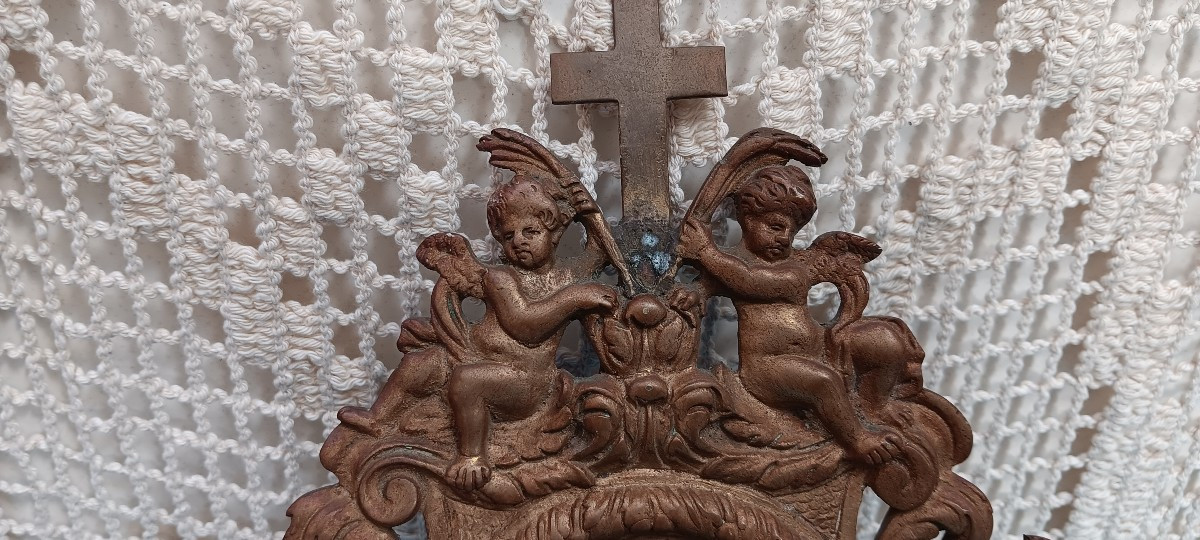 Gilded Bronze Holy Water Font - 19th Century-photo-4