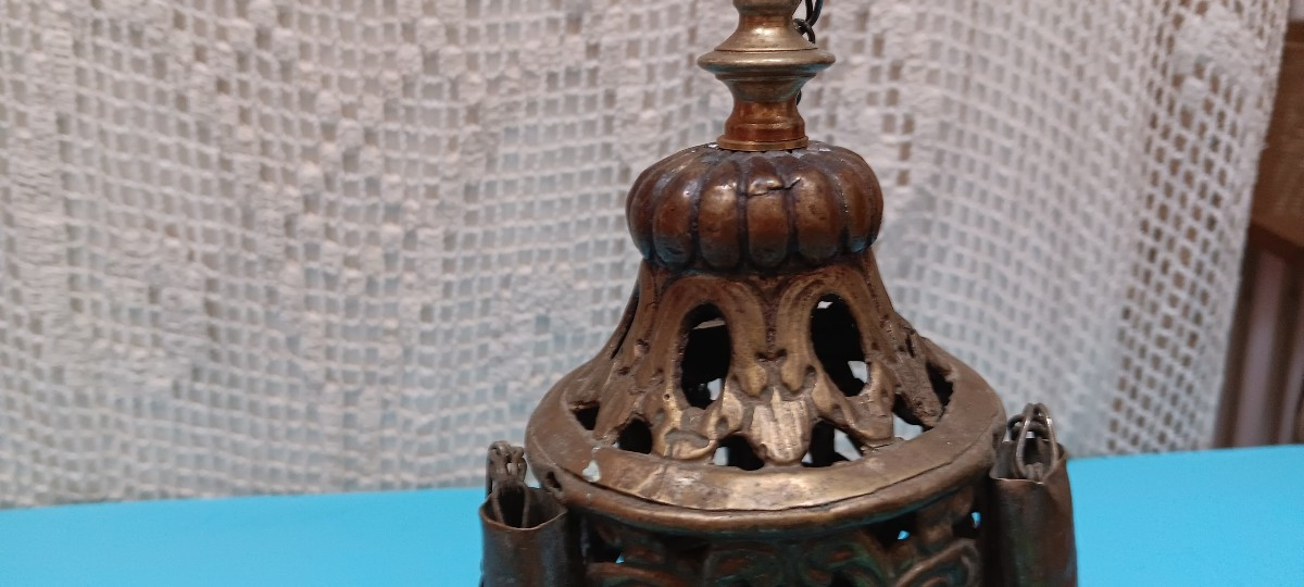Brass Incense Burner, Late 18th Century - Early 19th Century-photo-3