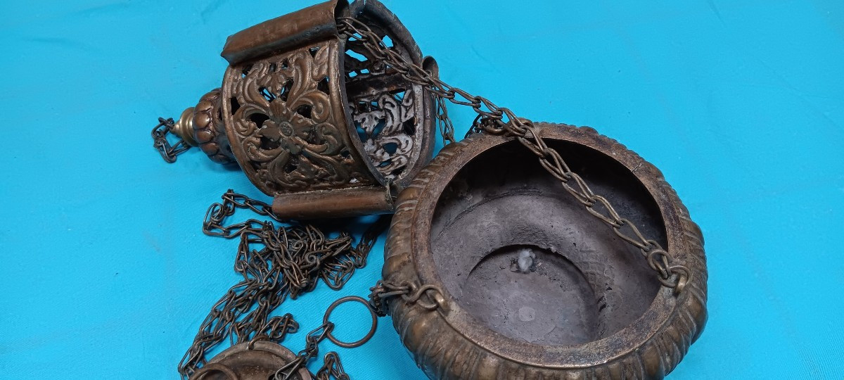 Brass Incense Burner, Late 18th Century - Early 19th Century-photo-4