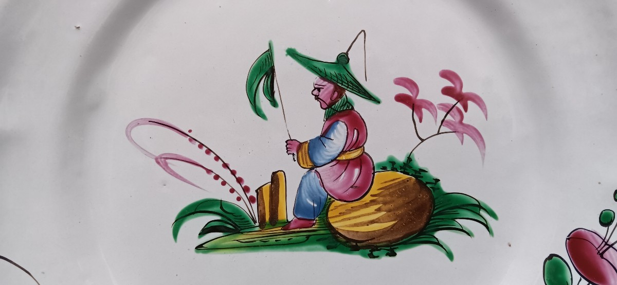 Paire d'assiettes au chinois des Islettes - Fin XVIII, début XIX siècle-photo-4