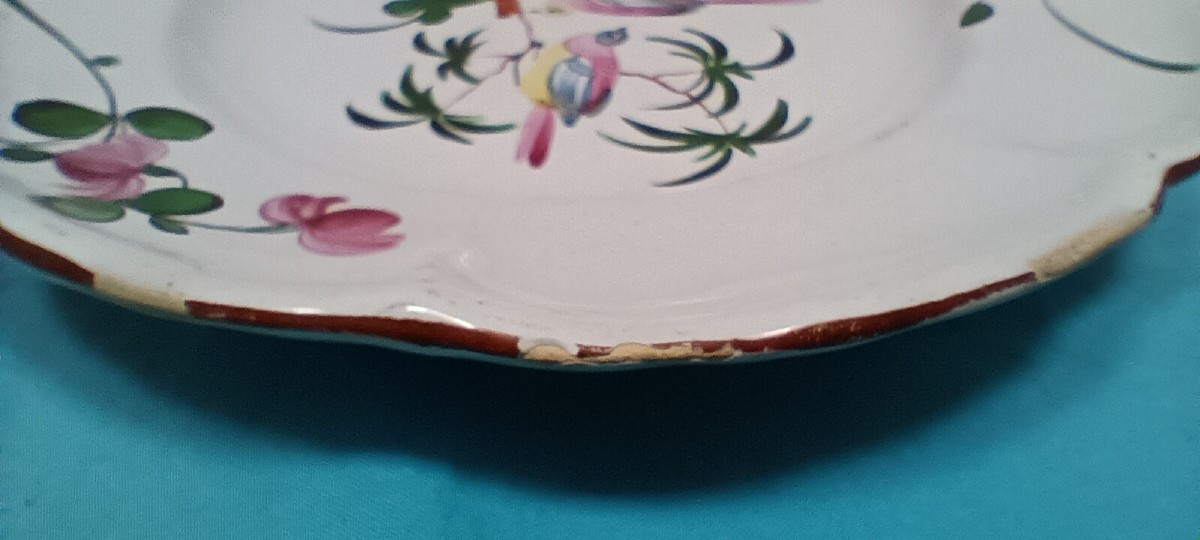Paire d'assiettes des Islettes  ou Lunéville,  début XIX siècle-photo-4