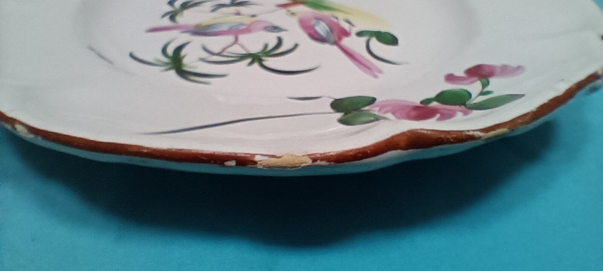 Paire d'assiettes des Islettes  ou Lunéville,  début XIX siècle-photo-5