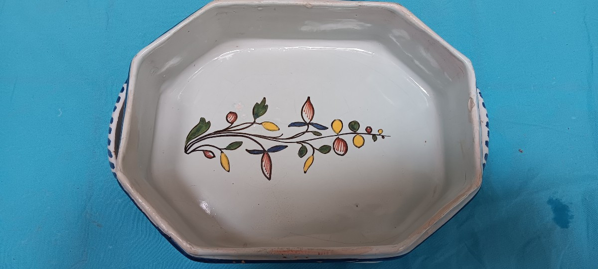 Petite jardinière en faience de Sinceny? Rouen? XVIII siècle-photo-2