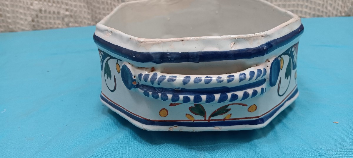 Petite jardinière en faience de Sinceny? Rouen? XVIII siècle-photo-3
