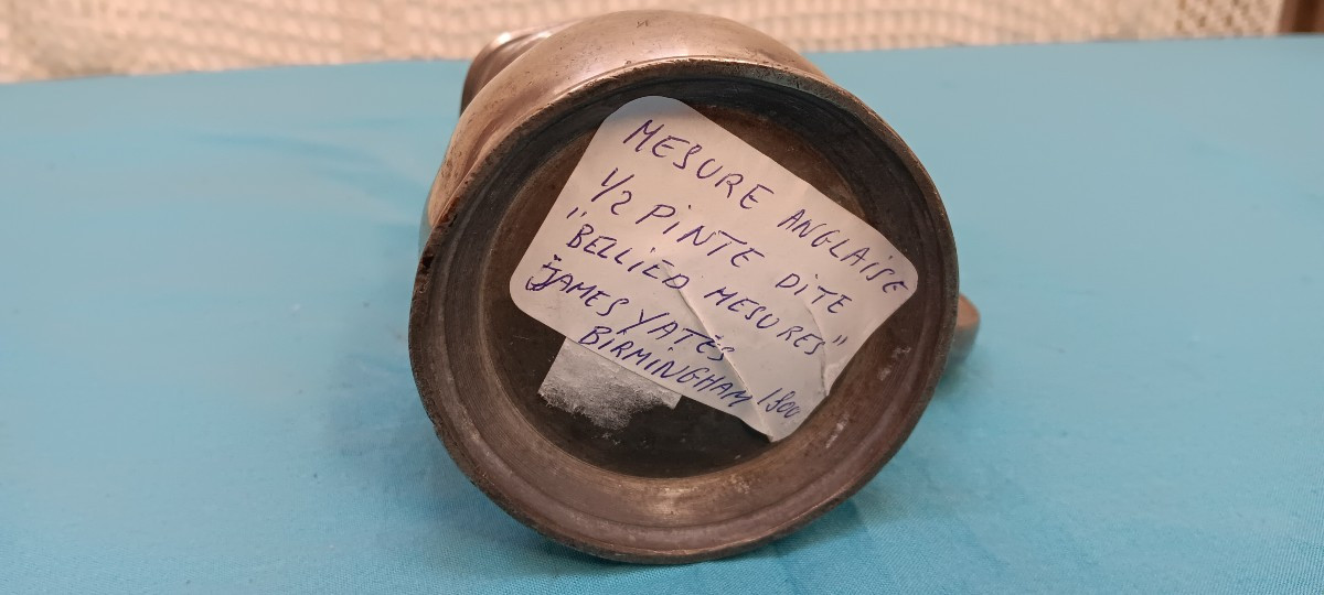 Demi pinte anglaise étain - Début XIX siècle-photo-4