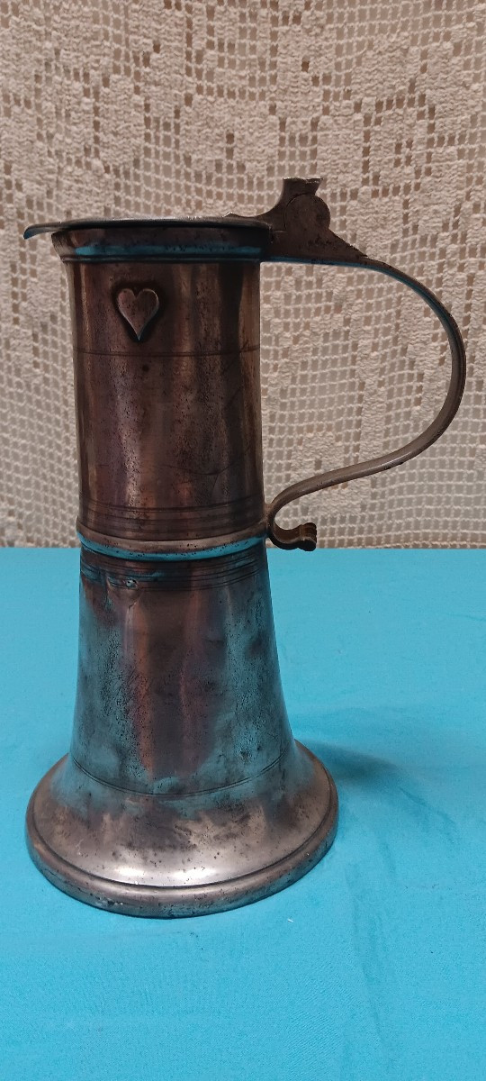 Large Alsatian Wine Pitcher From The Early 18th Century, Dated 1704