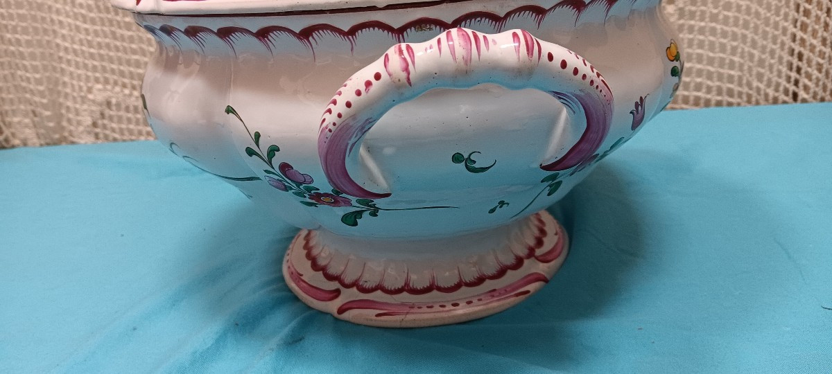 Large Soup Tureen, Early 19th Century - Lunéville? St Clément? Les Islettes?-photo-4