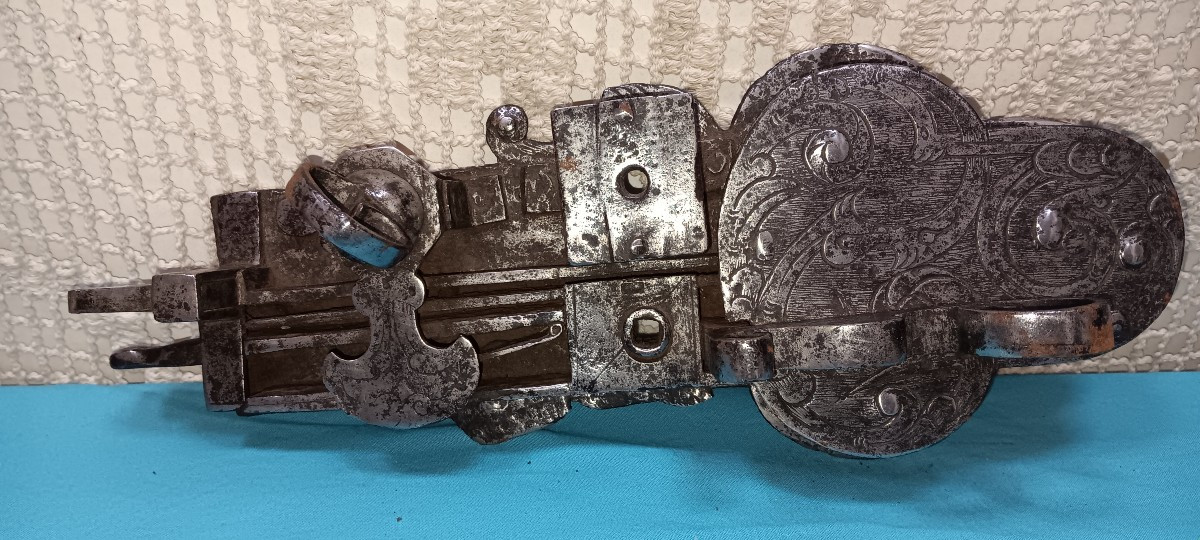 Large Engraved Lock, 17th Century