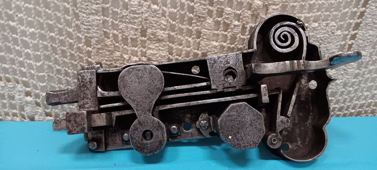 Large Engraved Lock, 17th Century