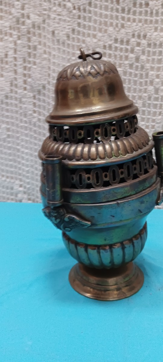 Brass Incense Burner - 19th Century-photo-2