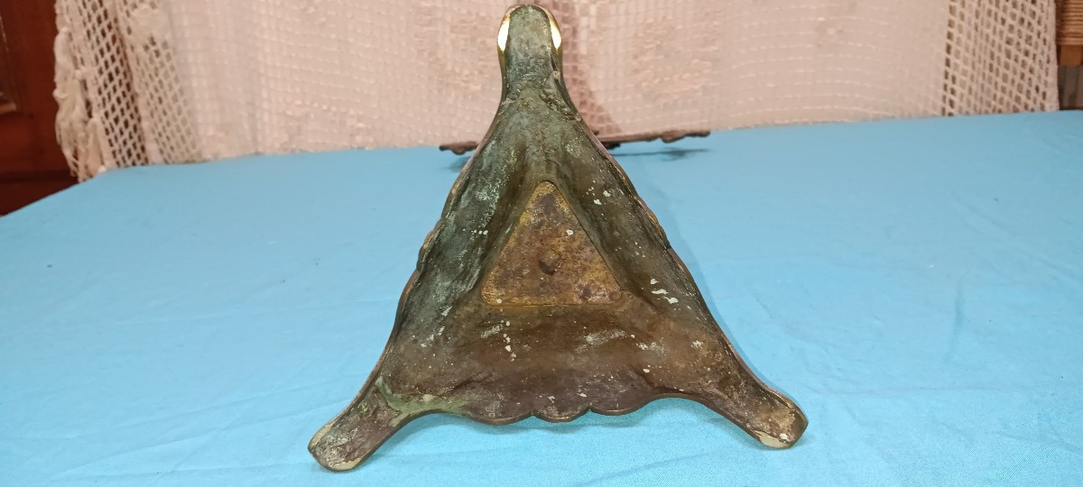 Crucifix d'église / d'autel en bronze - XIX siècle-photo-3