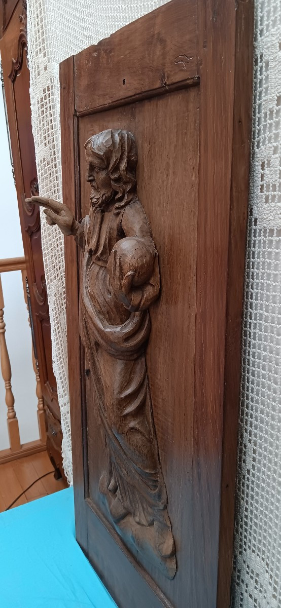 Panneau d'un Christ bénissant - XVIII siècle-photo-3
