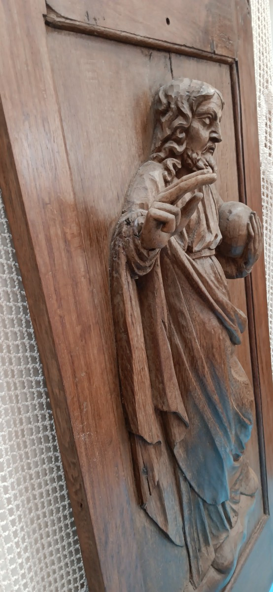Panneau d'un Christ bénissant - XVIII siècle-photo-4