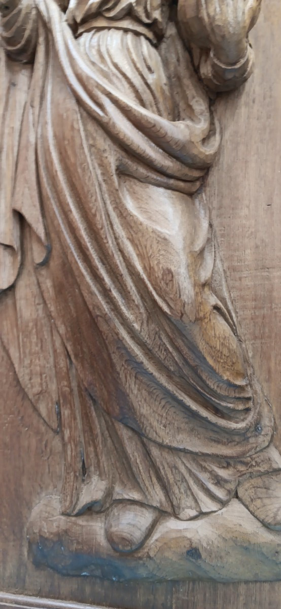 Panneau d'un Christ bénissant - XVIII siècle-photo-3