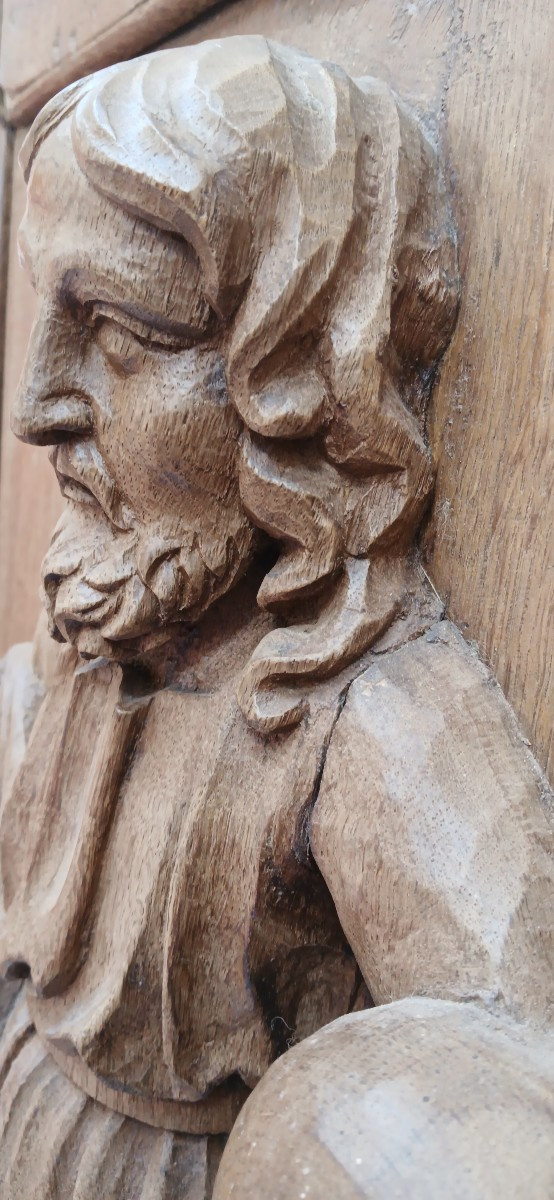 Panneau d'un Christ bénissant - XVIII siècle-photo-5