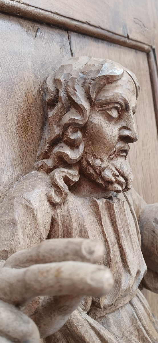 Panneau d'un Christ bénissant - XVIII siècle-photo-6
