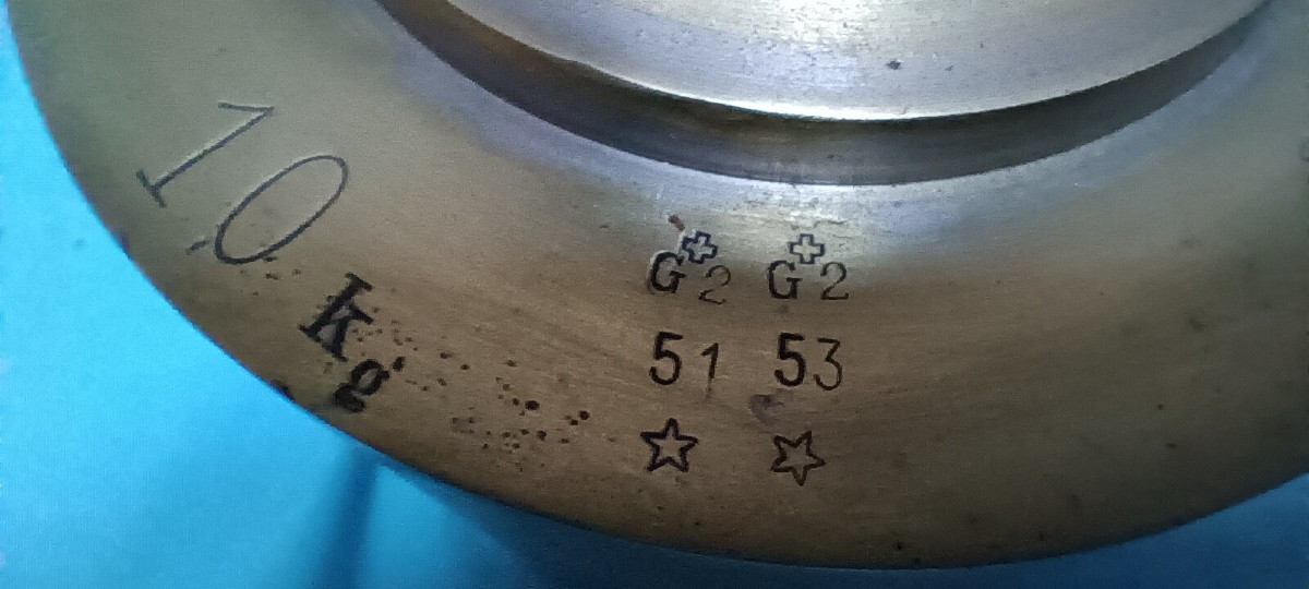 Poids de 10 kg en laiton-photo-2