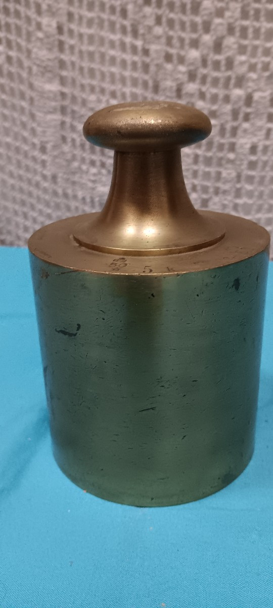 Brass Weight 5 Kg Dated - Late 19th Century