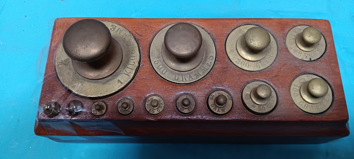 2 Kg Brass Weight Box - 19th Century-photo-2