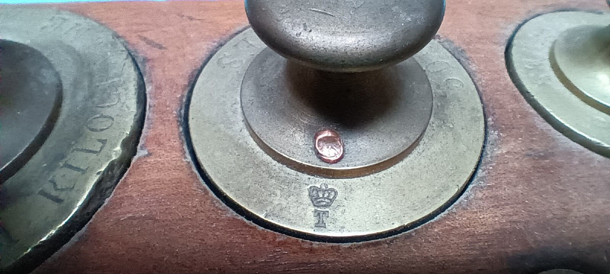 2 Kg Brass Weight Box - 19th Century-photo-3