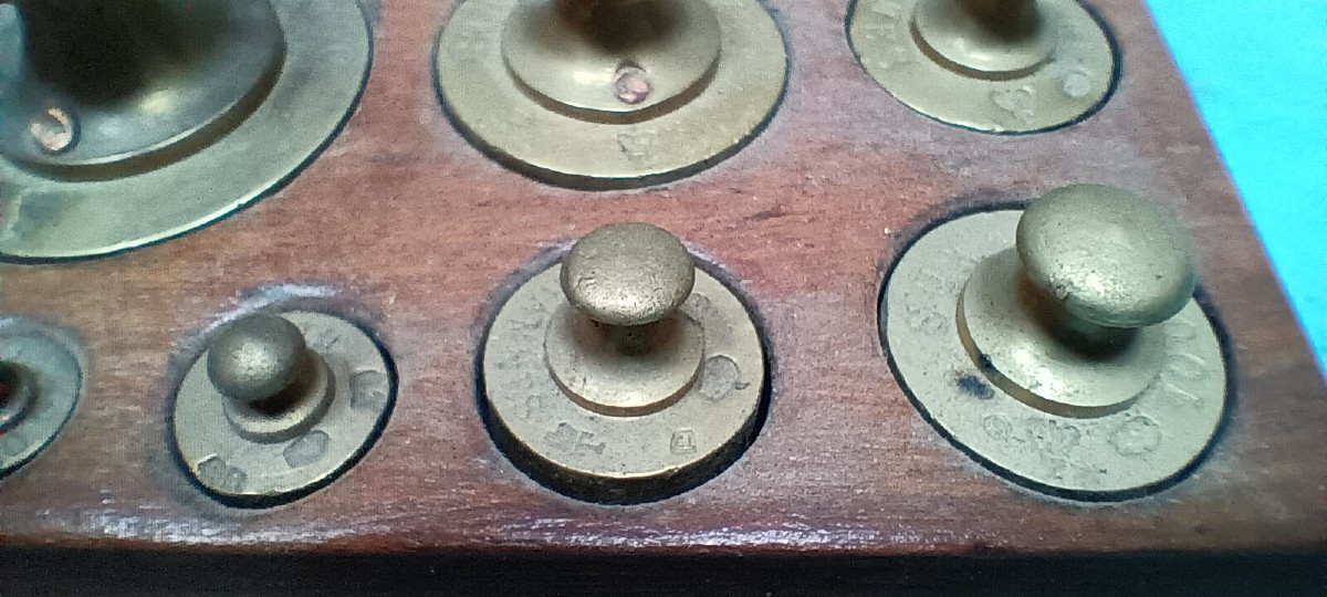2 Kg Brass Weight Box - 19th Century-photo-4
