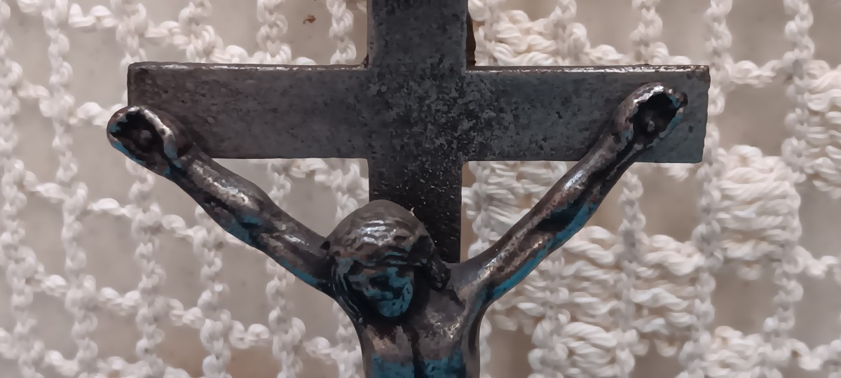 Crucifix fer et fonte - XIX siècle-photo-4