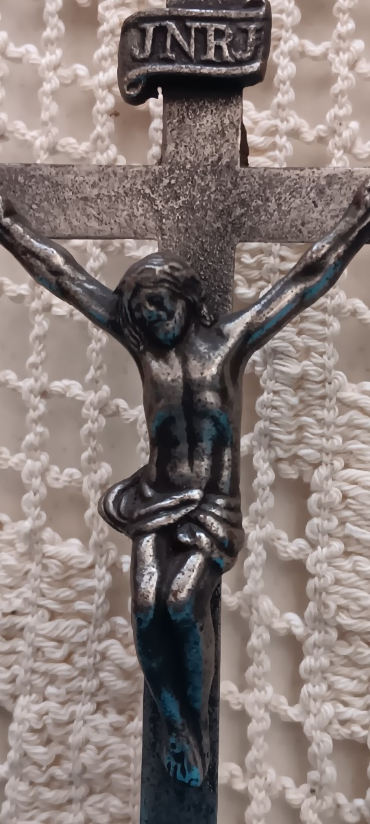 Crucifix fer et fonte - XIX siècle-photo-5
