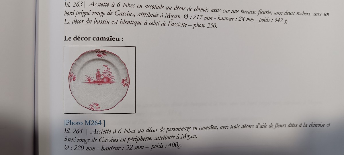 Plate With Chinese Style From Middle Ages (lorraine) - Late 18th Century-photo-3