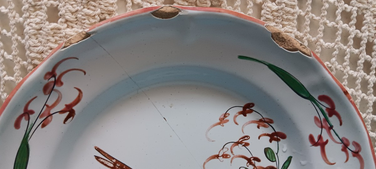 Paire d'assiettes à l'oiseau de Toulouse-photo-1