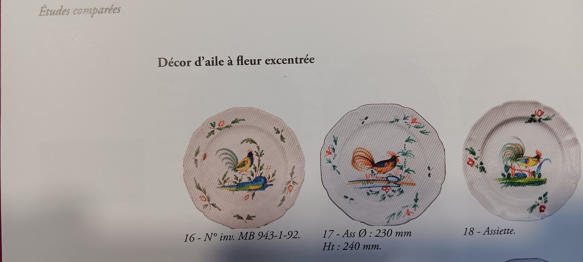 Plate With Lunéville Rooster - Late 18th Century-photo-4