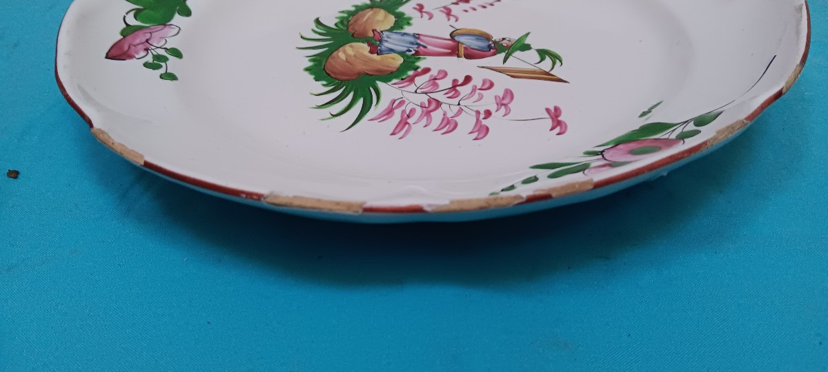 Plate Or Small Dish With Chinese Decoration From Lunéville - Late 17th, Early 19th Century-photo-3