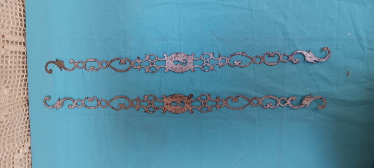 Grande paire d'entrée de serrure d'armoire - XIX siècle-photo-2