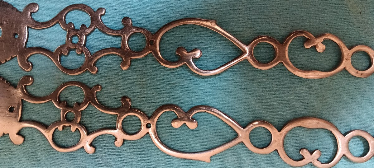 Grande paire d'entrée de serrure d'armoire - XIX siècle-photo-2