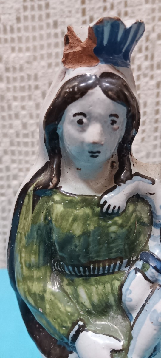 Virgin In Eastern Earthenware - 18th Century-photo-5