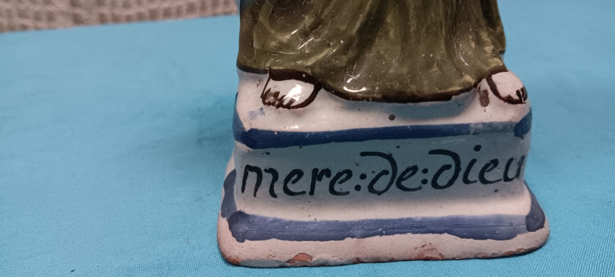 Virgin In Eastern Earthenware - 18th Century-photo-6