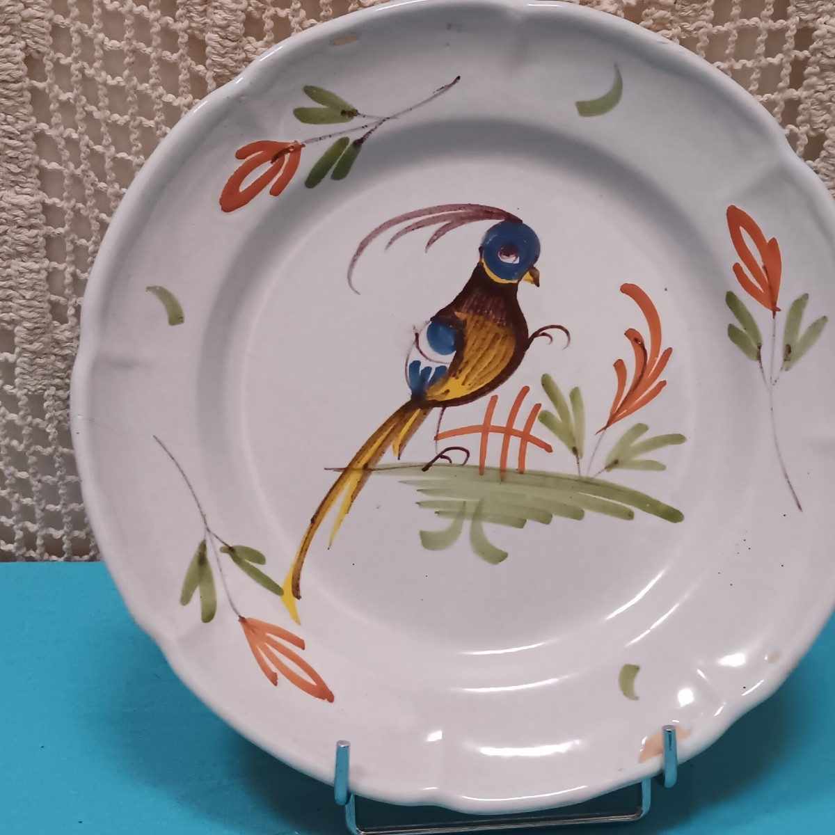 Assiette d'Epinal à l'oiseau - Fin XVIII, Début XIX siècle