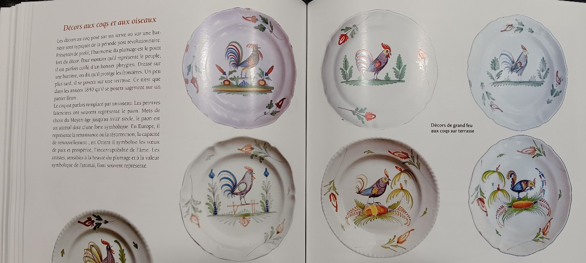 Assiette de Rambervillers (Vosges) à l'oiseau - Fin XVIII siècle-photo-4