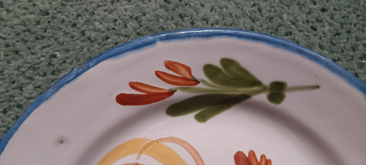 Rambervillers Plate With Rooster - Early 19th Century-photo-4