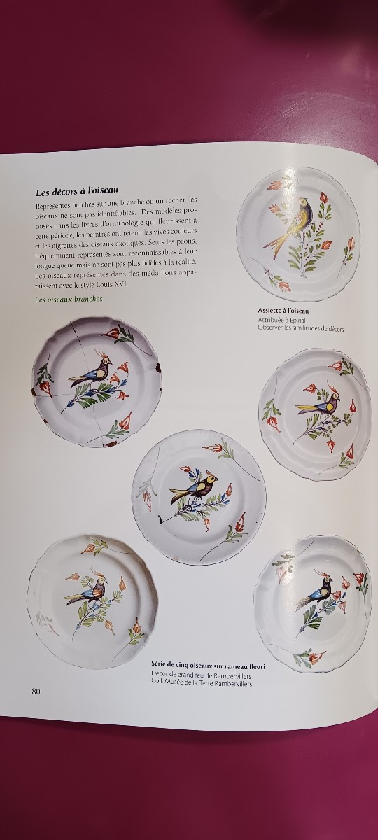 Assiette de Rambervillers (Vosges) à l'oiseau - Fin XVIII siècle-photo-3