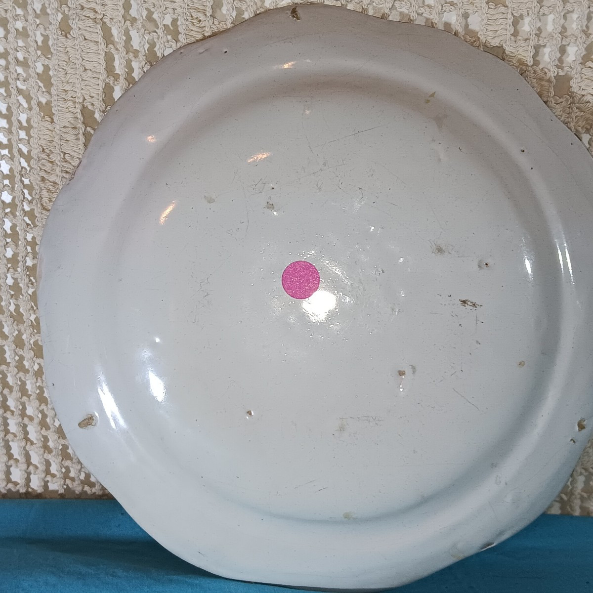 Assiette manganèse au chinois de St Omer - XVIII siècle-photo-2