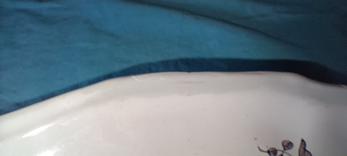 Assiette manganèse au chinois de Lunéville - XVIII siècle-photo-2