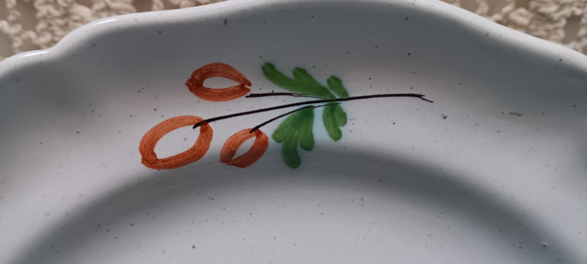 Assiette de Rambervillers à l'oiseau Fin XVIII siècle-photo-4