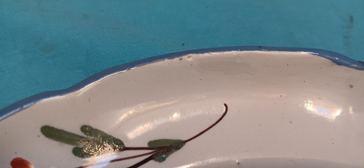 Assiette de Rambervillers (Vosges) à l'oiseau - Début XIX siècle-photo-2