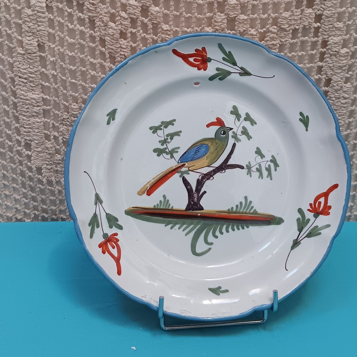 Assiette de Rambervillers (Vosges) à l'oiseau - Début XIX siècle