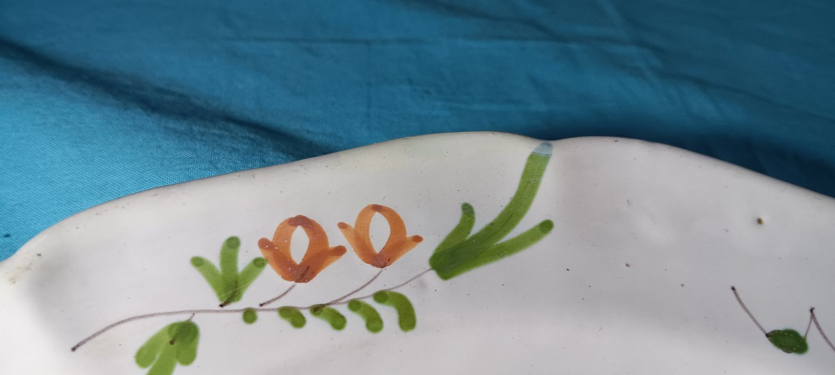 Lunéville Plate With A Rooster, Late 18th/early 19th Century-photo-2